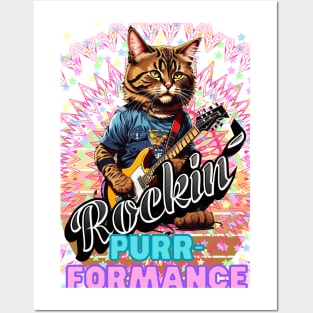 "Gato Rockero: Rockin' Purrformance" Posters and Art